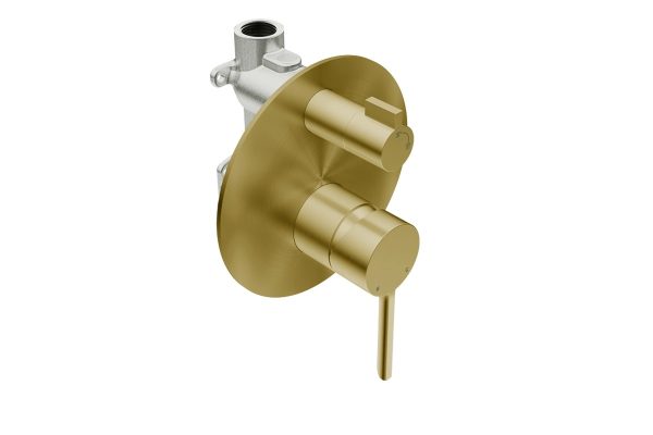 STILO Shower Mixer wDivert + Concealed Body (1412) -BCGD