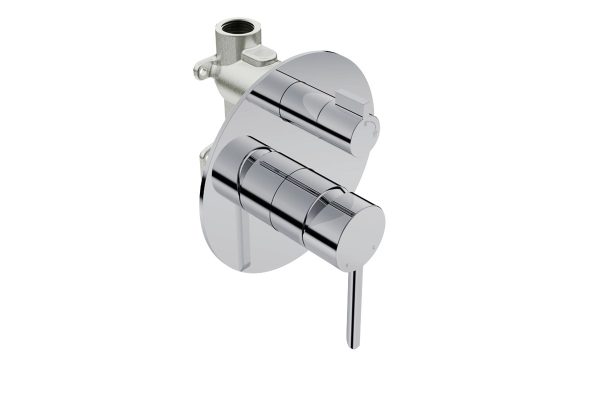 STILO Shower Mixer wDivert + Concealed Body (1412) -CHRM