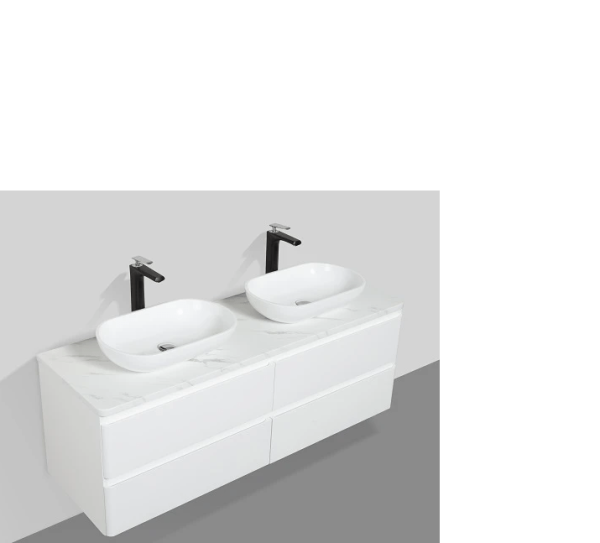 SANTORINI 1500mm - FOUR DRAWER & TOP & 2 BASIN