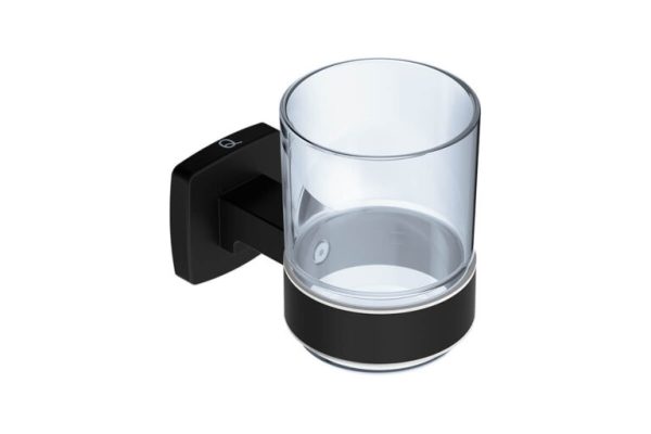 3132 INTEGRITY Glass Tumbler +Holder -MBLK