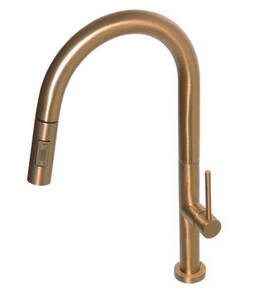 Neo Brushed Brass Sink Mixer Pullout