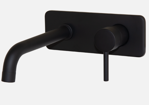 Moon Black Basin Concealed Mixer with Spout