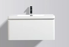 MILAN 900mm - SINGLE DRAWER & BASIN WHITE