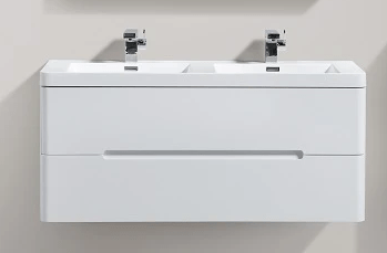 VENICE 1200mm -  DOUBLE DRAWER & BASIN WHITE