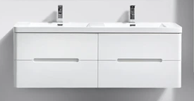 VENICE 1500mm -  FOUR DRAWERS & BASIN WHITE