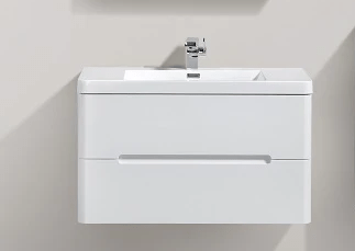 VENICE 900mm -  DOUBLE DRAWER & BASIN WHITE